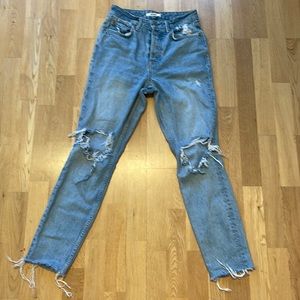 GRLFRND Karolina High Rise Skinny Ripped Jeans